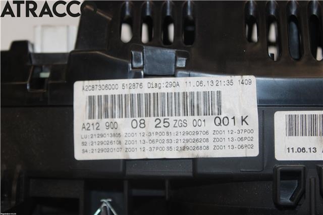 Instrumentpanel til Mercedes E-Klasse 2013-2016 (Fase 2) (W212) (W212) (A2129007129|)