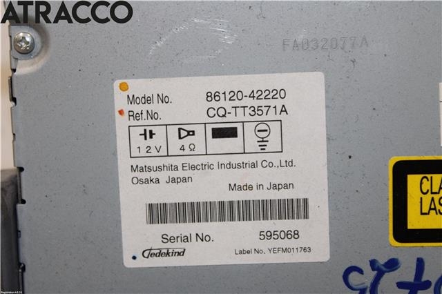 Bilstereo til Toyota RAV4 2006-2009 (Type III, Fase 1)  (8612042220|)