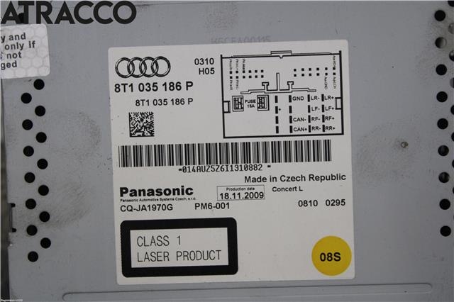 Bilstereo til Audi A4 2007-2014 (Type IV) (B8) (B8) (8T1035186P|)
