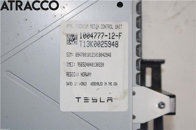 Multimedia display (MCU - Media Controller Unit) til Tesla Model S 2013-2016 (Fase 1)  (108433300C|)