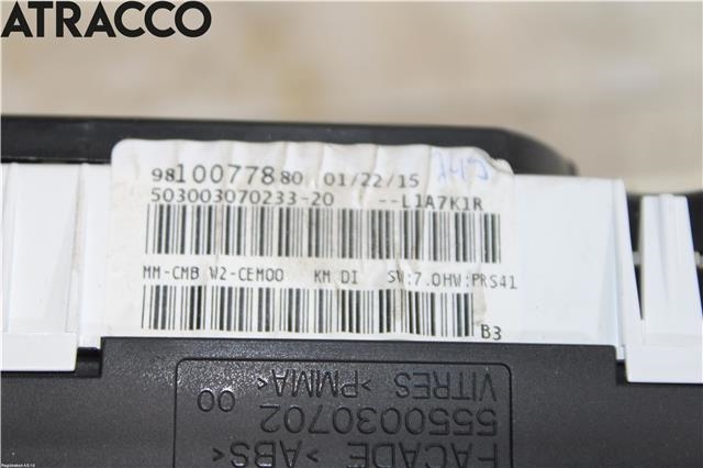 Instrumentpanel til Peugeot 508 2011-2014 (Type I, Fase 1)  (9807158780|)