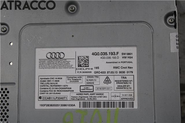 Bilstereo forsterker til Audi A6 2011-2014 (Type IV, Fase 1) (C7) (C7) (4G0035193F|)