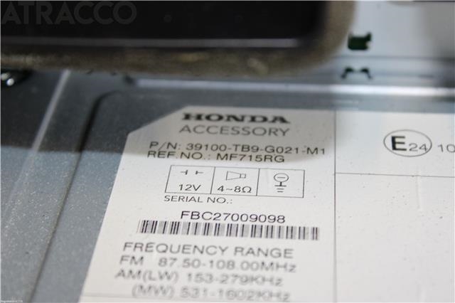 Bilstereo til Honda Civic 2012-2015 (Type IX, Fase 1)  (39100TB9G021M1|)