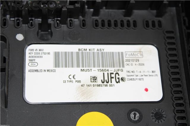 Sikringsboks til Ford Mustang Mach-e 2020-->>  (MU5T15604JJFR|)