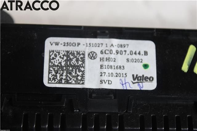 Varmeapparat betjening til VW Polo 2014-2017 (Type V, Fase 2)  (6C0907044B|)