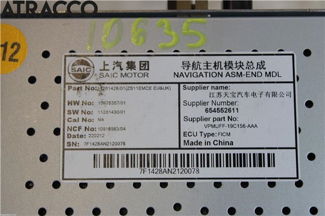 Instrument kjørecomputer til MG ZS EV 2019-2021 (Type I, Fase 1)  (11261428|)