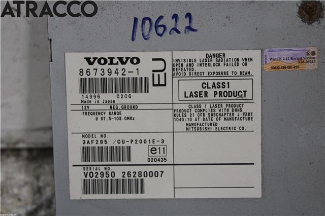 Bilstereo til Volvo S60 2000-2004 (Type I, Fase 1)  (86739421|)