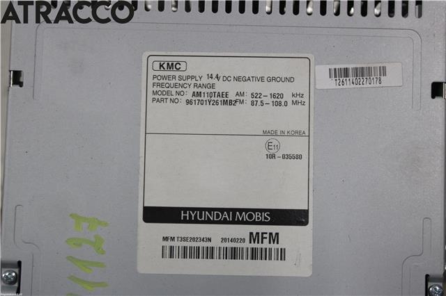 Bilstereo til Kia Picanto 2011-2017 (Type II)  (961701Y261MB2|)