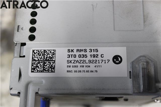 Bilstereo til Škoda Superb 2008-2015 (Type II)  (3T0035192C|)