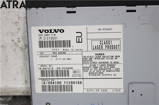 Bilstereo diverse til Volvo XC90 2007-2014 (Type I, Fase 2)  (36051128|)
