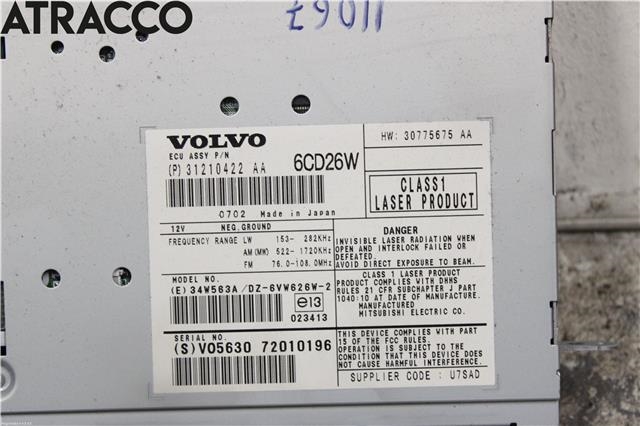 Bilstereo til Volvo XC90 2007-2014 (Type I, Fase 2)  (36050346|)