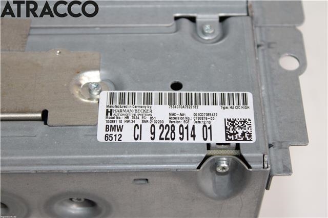 Bilstereo til BMW 5-Serie 2010-2017 (F10/F11) (F10/F11) (65129293395|)