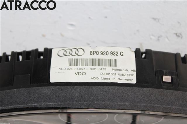 Instrumentpanel til Audi A3 2009-2012 (Type II, Fase 2)  (8P0920932GX|)