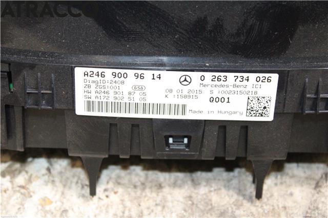 Instrumentpanel til Mercedes B-Klasse 2011-2018 (W246) (W246) (A2469009614|)