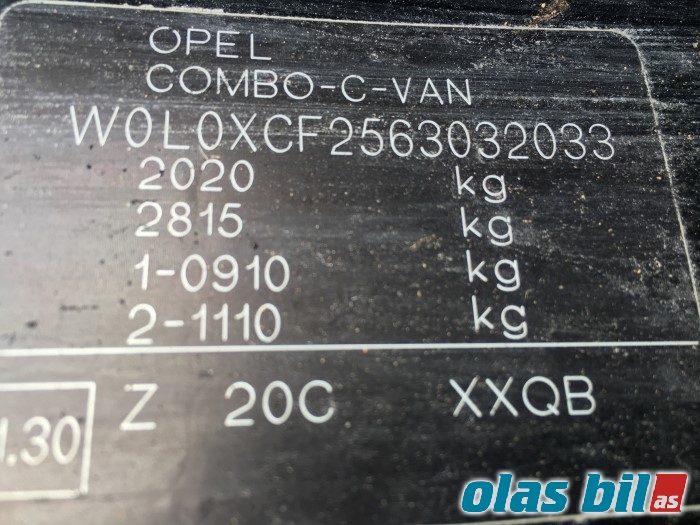 Opel Combo C 2002-2011 , Motorkode: Z13DT, Girkassekode: f17