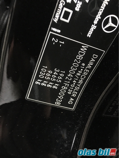Mercedes C-Klasse 2004-2007 (Fase 2) (W203) (W203), Motorkode: M 271.940, Girkassekode: 722695 06 417377