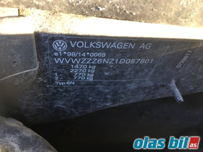 VW Polo 2000-2001 (Type III, Fase 2) , Motorkode: AUD, Girkassekode: 