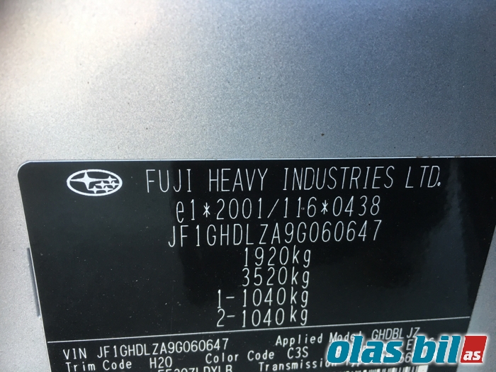 Subaru Impreza 2008-2012 (Type III) , Motorkode: EE20Z, Girkassekode: