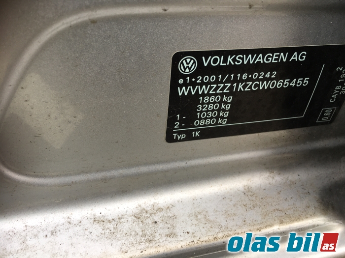 VW Golf VI 2008-2012 , Motorkode: CAYB, Girkassekode: LHW