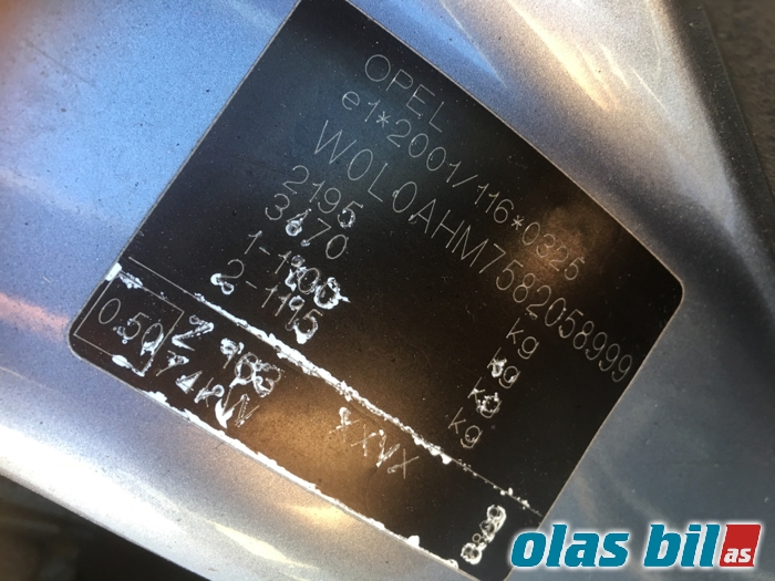 Opel Zafira B 2005-2011 , Motorkode: Z19DT, Girkassekode: