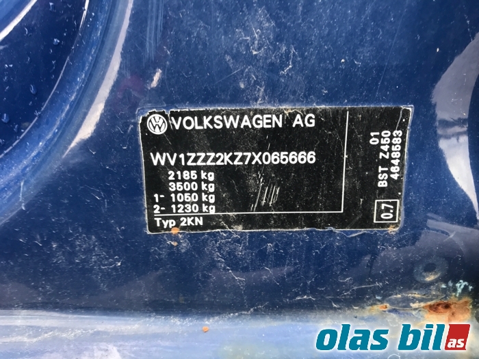 VW Caddy 2004-2010 (Type III, Fase 1) , Motorkode: BST, Girkassekode: JJS