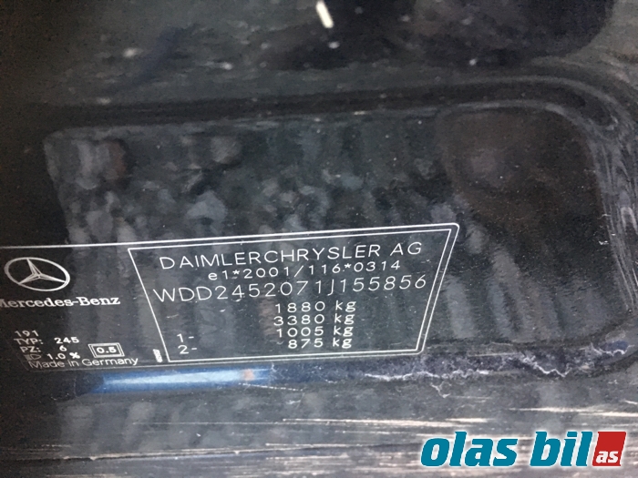 Mercedes B-Klasse 2005-2008 (Fase 1) (W245) (W245), Motorkode: OM 640.940, Girkassekode: 