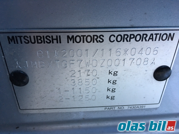 Mitsubishi Outlander 2012-2015 (Type III, Fase 1) , Motorkode: 4J11, Girkassekode: W1CJA-2-A4VA
