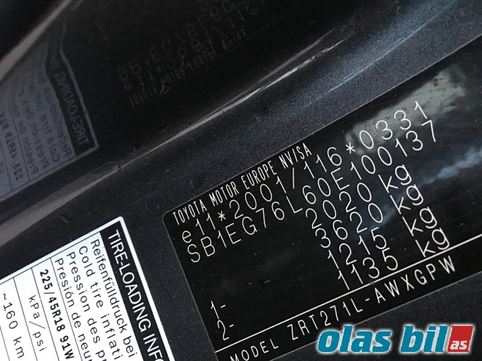 Toyota Avensis 2009-2015 (Type III, Fase 1) , Motorkode: 2ZR-FAE, Girkassekode: