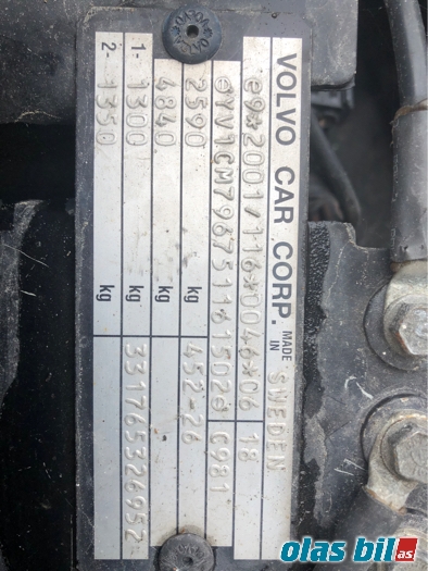 Volvo XC90 2002-2006 (Type I, Fase 1) , Motorkode: D5244T, Girkassekode: 30681190