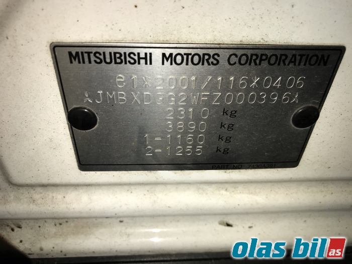 Mitsubishi Outlander 2015-->> (Type III, Fase 2) , Motorkode: 4B11, Girkassekode: 