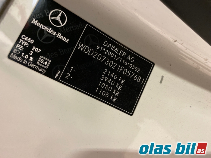 Mercedes E-Klasse, Coupe/Cab 2009-2013 (Fase 1) (C207) (C207), Motorkode: OM651.911, Girkassekode: 722646