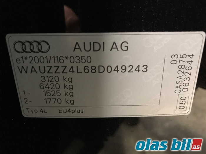 Audi Q7 2006-2010 (Type I, Fase 1) , Motorkode: CASA, Girkassekode: KQZ