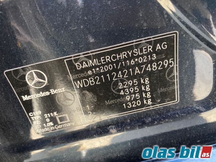 Mercedes E-Klasse 2002-2006 (Fase 1) (W211) (W211), Motorkode: M 271.941, Girkassekode: