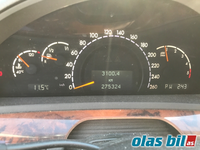 Mercedes S-Klasse 1999-2005 (W220) (W220), Motorkode: OM613.960, Girkassekode: 722626