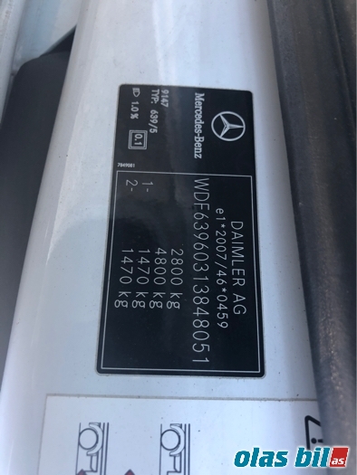 Mercedes Vito/Viano 2010-2014 (Fase 2) (W639) (W639), Motorkode: OM651.940, Girkassekode: 722686