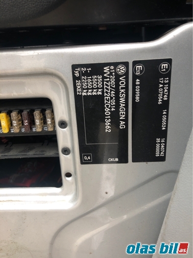 VW Crafter 2011-2016 (Type I, Fase 2) , Motorkode: CKUB;CSNA, Girkassekode: MWG