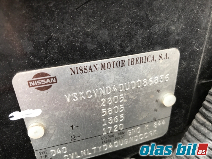 Nissan Navara 2005-2010 (Fase 1) (D40) (D40), Motorkode: YD25DDTI, Girkassekode: