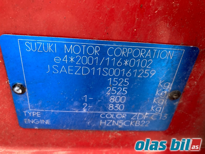 Suzuki Swift 2005-2010 , Motorkode: M13A, Girkassekode: 24721-63J01