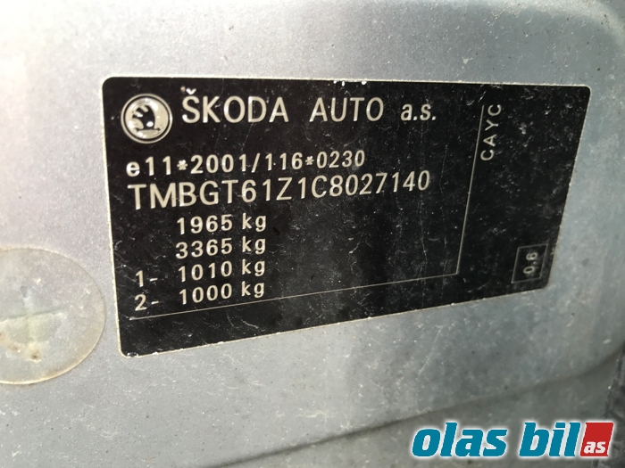 Škoda Octavia 2009-2013 (Type II, Fase 2) , Motorkode: CAYC, Girkassekode: 