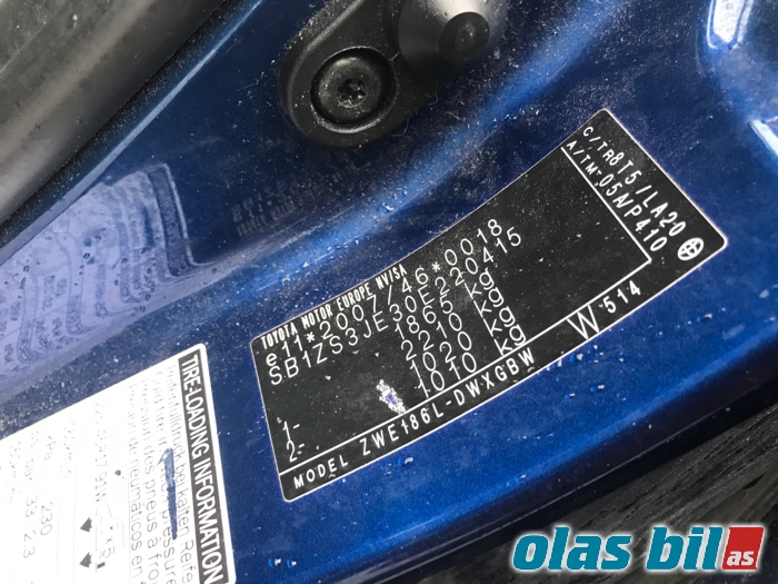 Toyota Auris 2015-2019 (Type II, Fase 2) , Motorkode: 2ZR-FXE, Girkassekode: 