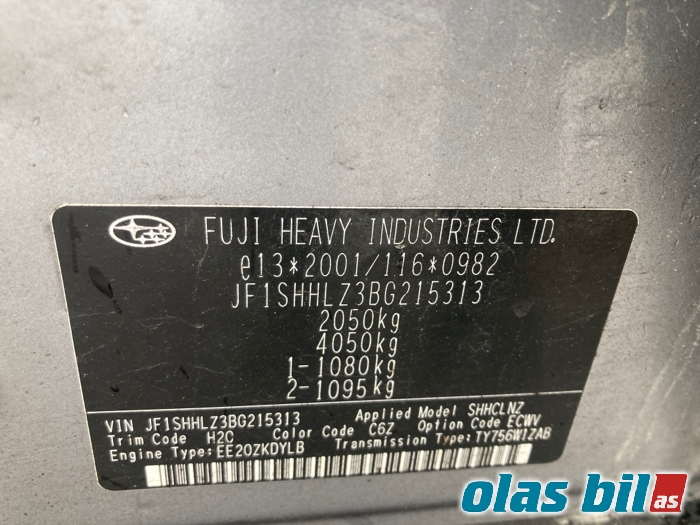 Subaru Forester 2008-2013 (Type III) , Motorkode: EE20, Girkassekode: