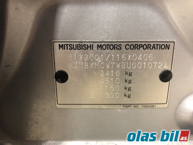 Mitsubishi Outlander 2010-2012 (Type II, Fase 2) , Motorkode: 4HK, Girkassekode: W6DGB 2352