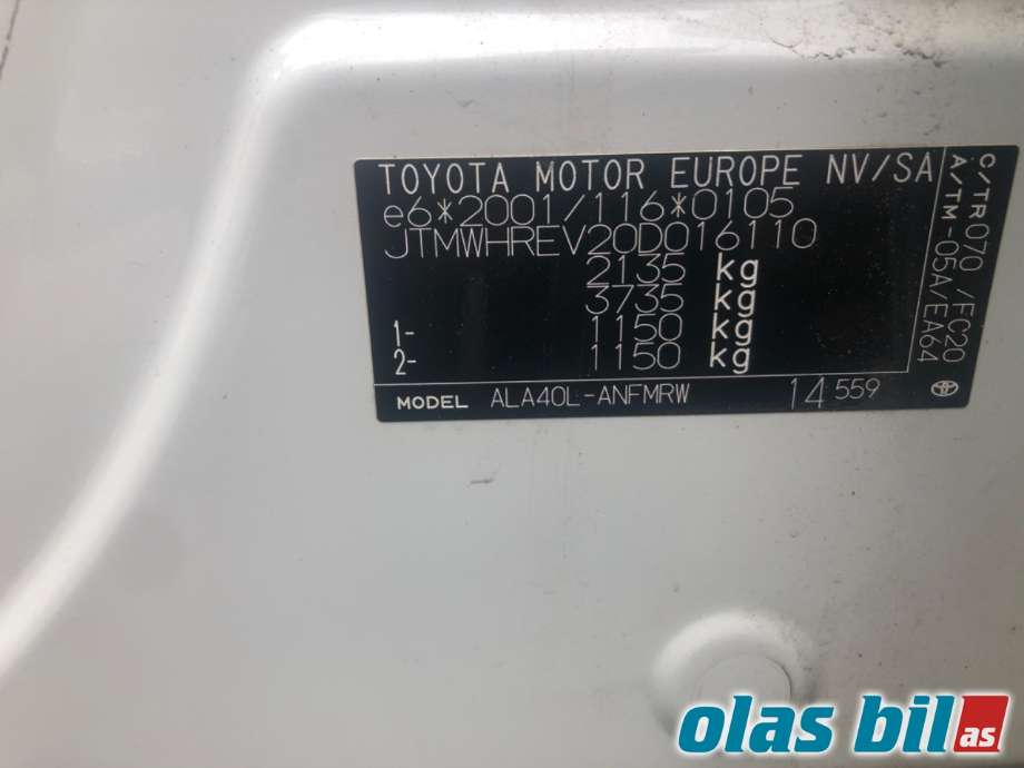 Toyota RAV4 2013-2015 (Type IV, Fase 1) , Motorkode: 1AD-FTV, Girkassekode: 