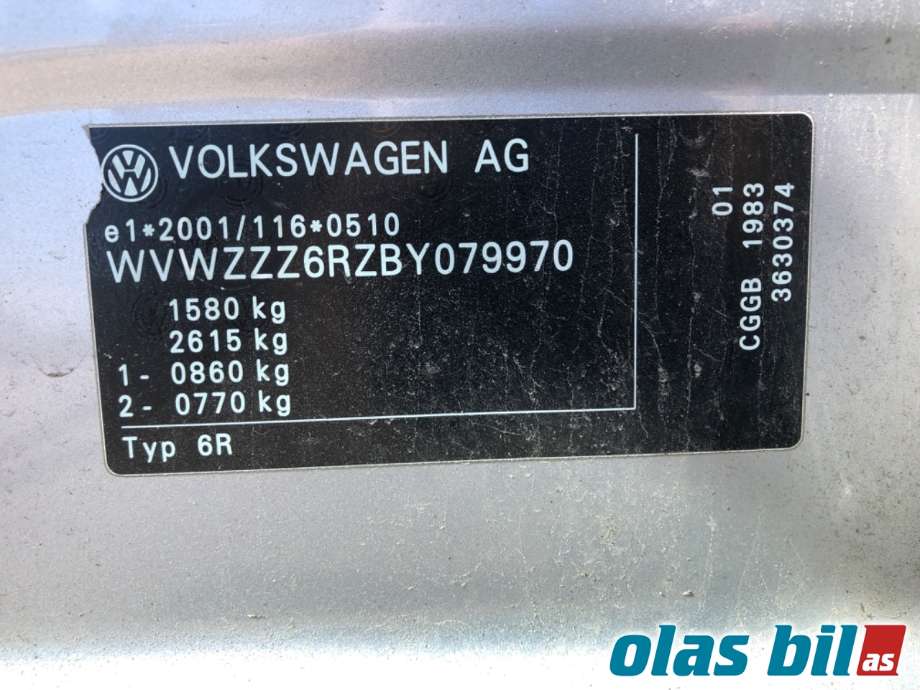 VW Polo 2009-2014 (Type V, Fase 1) , Motorkode: CGGB, Girkassekode: 