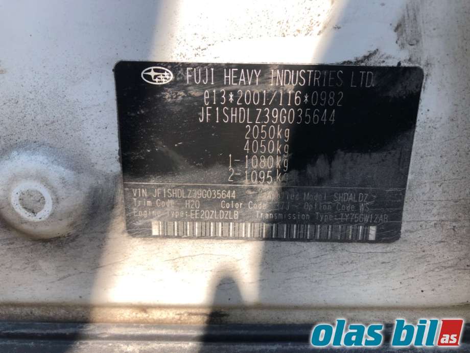 Subaru Forester 2008-2013 (Type III) , Motorkode: EE20, Girkassekode: