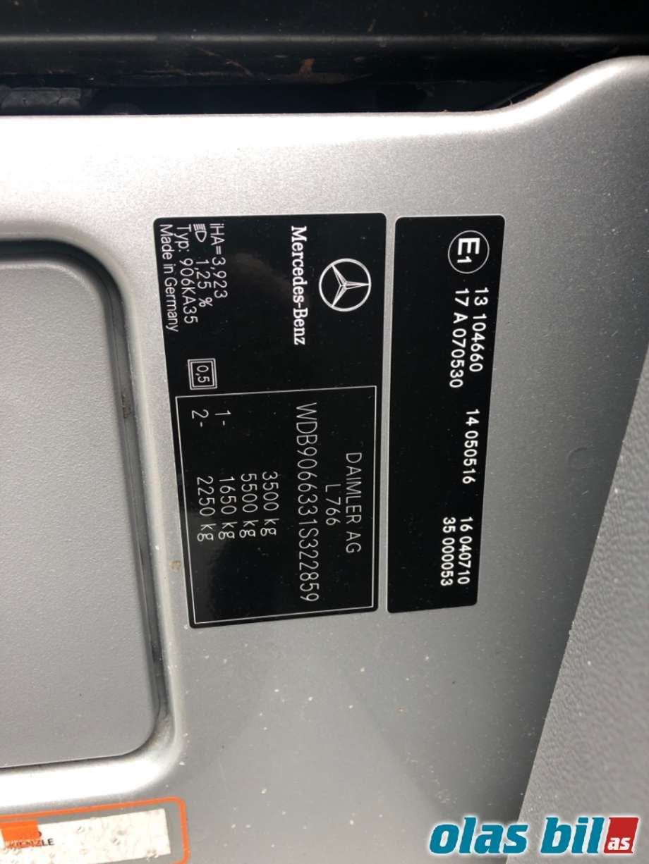 Mercedes Sprinter 2006-2013 (Fase 1) (906) (906), Motorkode: OM646.986, Girkassekode: 
