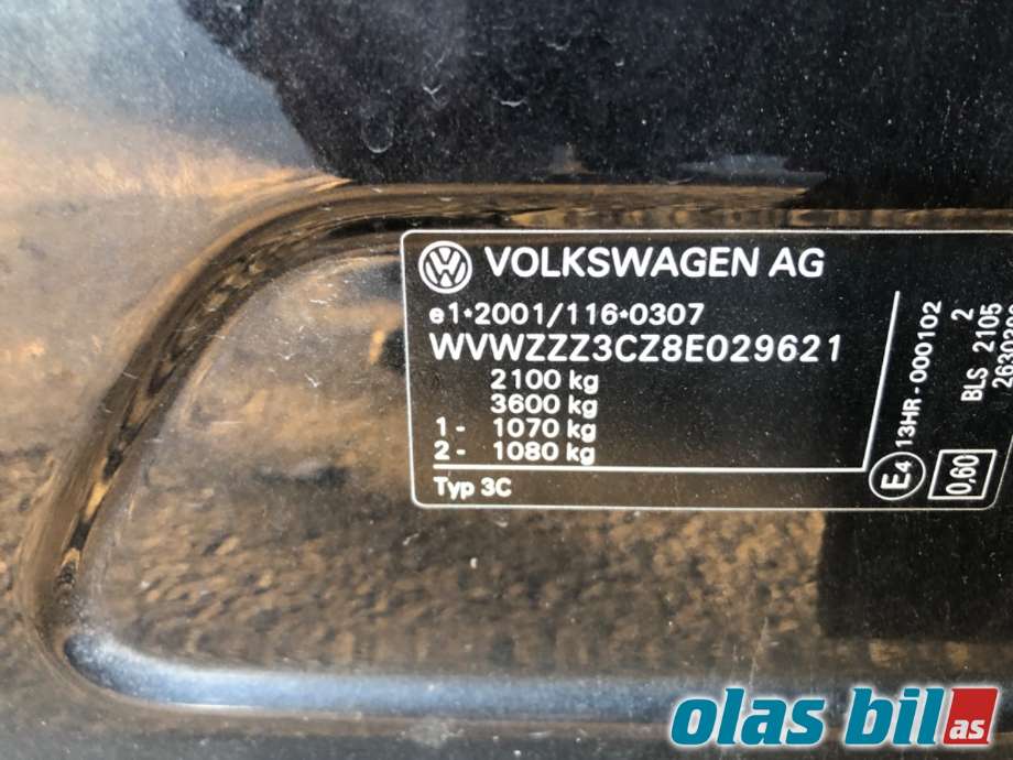 VW Passat 2005-2010 (B6) (B6), Motorkode: BLS, Girkassekode:
