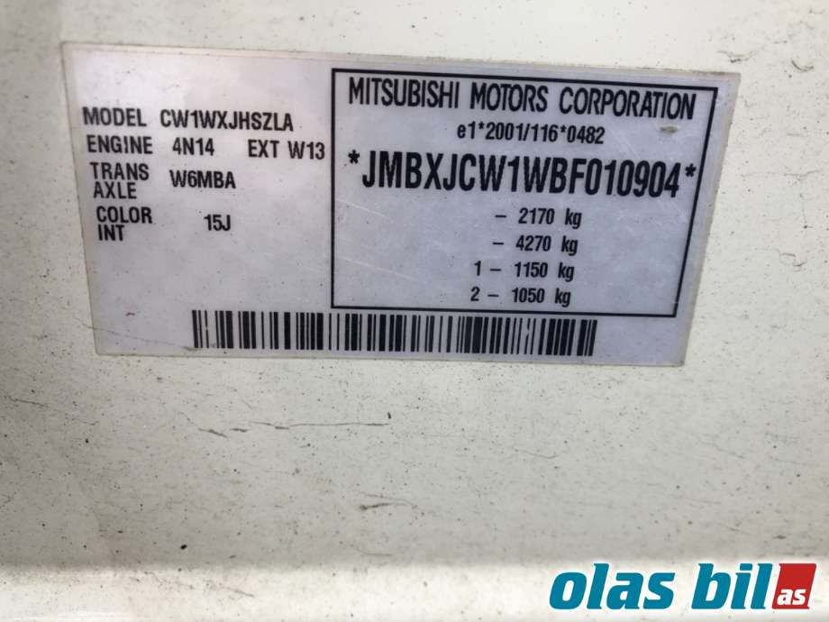 Mitsubishi Outlander 2010-2012 (Type II, Fase 2) , Motorkode: 4N14, Girkassekode: 