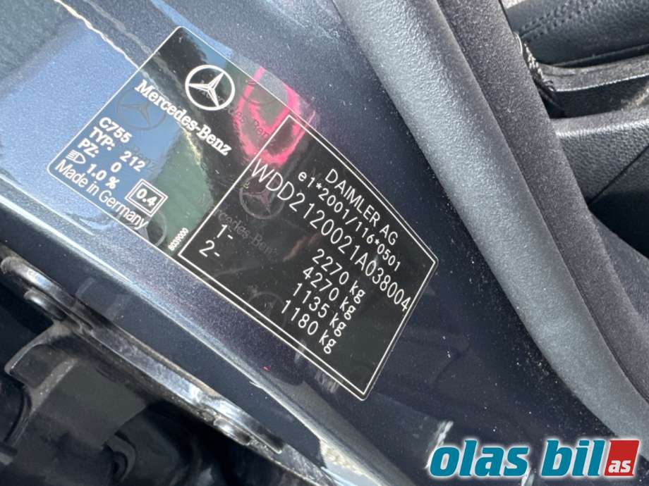 Mercedes E-Klasse 2009-2013 (Fase 1) (W212) (W212), Motorkode: OM651.924, Girkassekode: 
