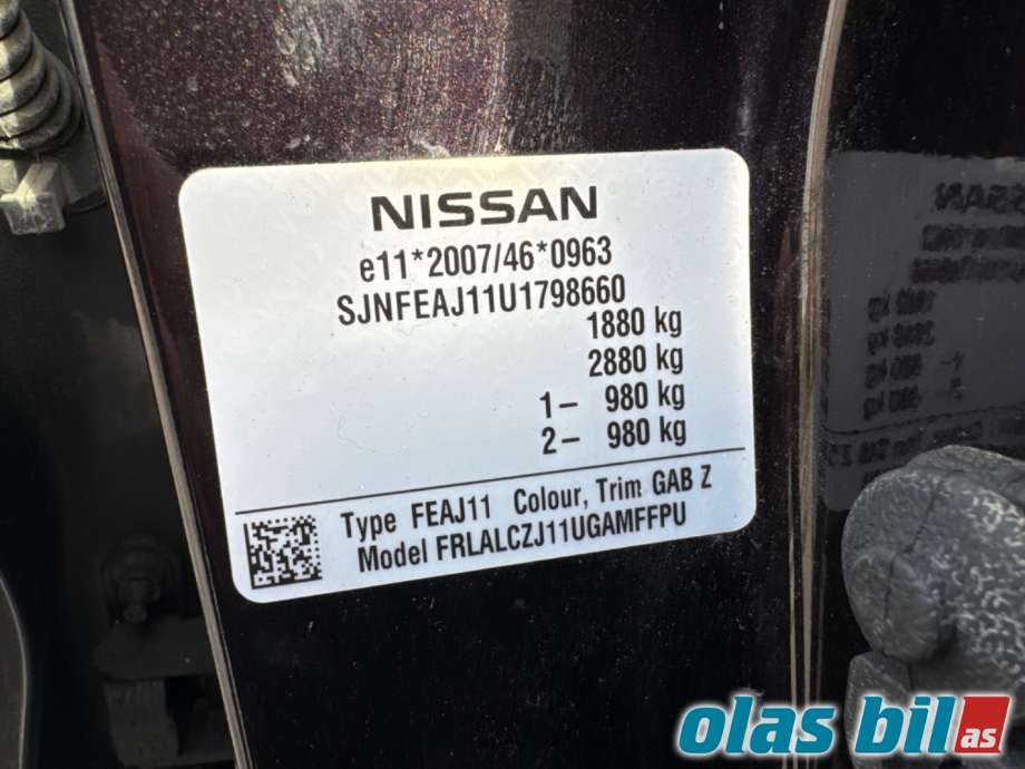 Nissan Qashqai 2014-2021 (Type II) , Motorkode: HRA2DDT, Girkassekode: 